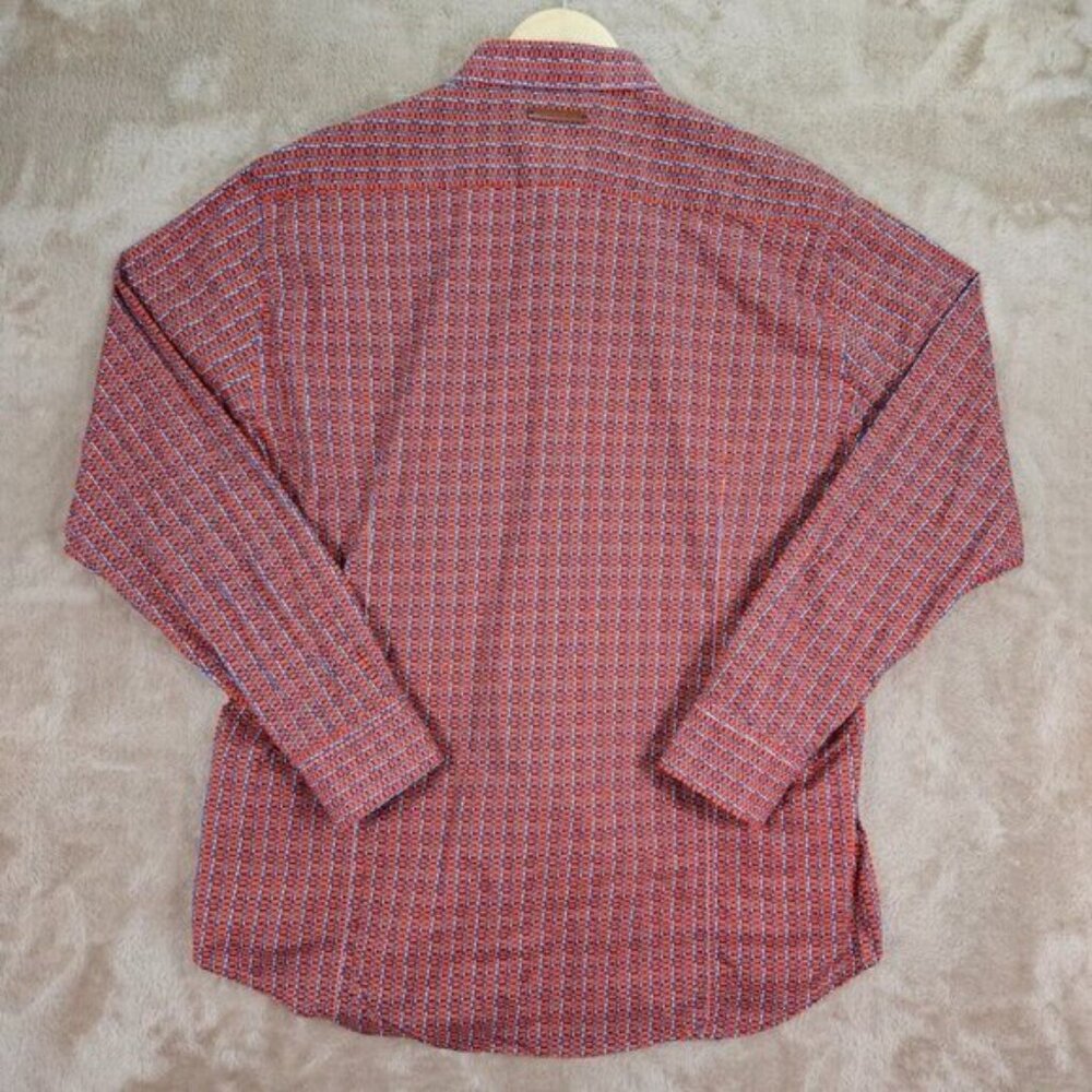 A Fish Named Fred Dress Shirt All Over Print Multicolor Long Sleeve Mens Size XL - Picture 3 of 11